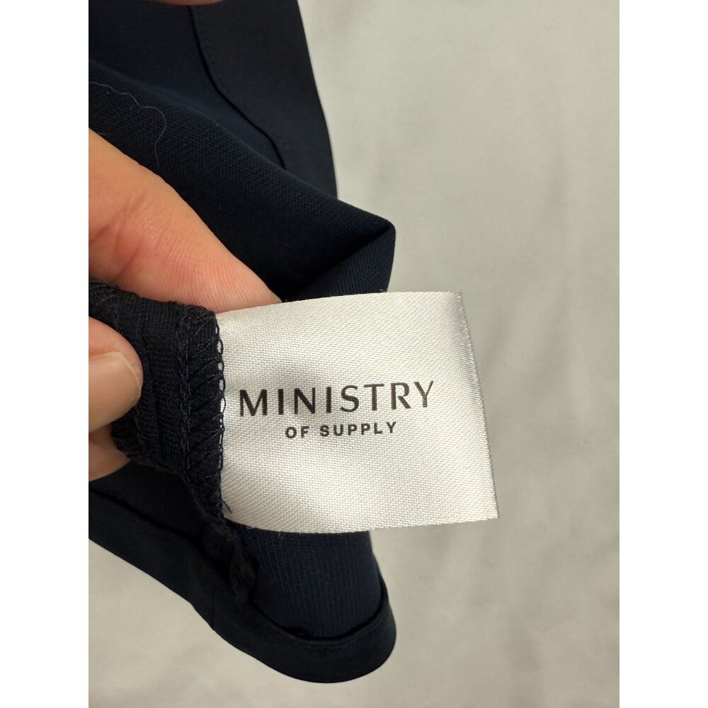 NWT MINISTRY OF SUPPLY Japanese Kinetic Sheath Dress Workleisure Navy 10 $175 - Picture 5 of 8